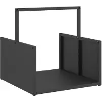vidaXL Brennholzregal Schwarz 40x40x40 cm Kaltgewalzter Stahl