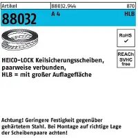 Heico Keilsicherungsscheiben geklebt A 4 15,2 x 30,7 x 3,4 S 100 Stk