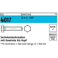 Bufab Sechskantschraube ISO 4017 VG M 3 x 35 A 4