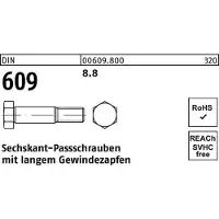 Reyher DIN 609 - Stahl 8.8 blank - M 16x85 - Sechskant-Passschrauben mit langem Gewindezapfen