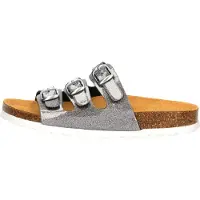 Lico Mädchen Bioline Kids Glitter Hausschuh, silber, 32 EU