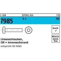 Hörger & Geßler Linsenschraube DIN 7985 m.Innensechsrund M 6 x 50 -T30 A 2