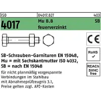 Bufab Sechskantschraube ISO 4017 VG m.Mutter M 36 x 170 8.8 feuerverzinkt