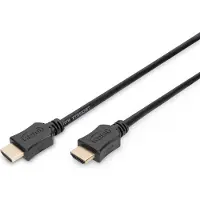 Suomen Addon HDMI mit Ethernet-Anschlusskabel High Speed 1m (Ultra HD 60p, schwarz, AK-330107-010-S)