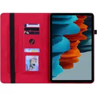 Cover-Discount Galaxy Tab S9+ - Schutzhüllle mit Zipper Tasche rot