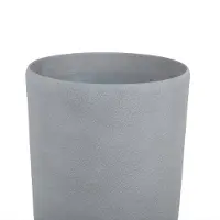 Beliani Blumenkübel 2er Set grau rund 31 x 31 x 58 cm ABDERA