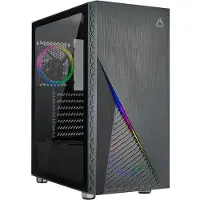 Azza Zeno, Midi Tower, PC, Schwarz, ATX, EATX, micro ATX, Mini-ITX, Stahl, Gehärtetes Glas, Multi