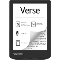 Pocketbook Verse, 15,2 cm (6"), E Ink Carta, 758 x 1024 Pixel, ACSM, AZW, AZW3, CBR, CBZ, CHM, DOC, DOCX, DjVu, EPUB, EPUB DRM, FB2, FB2.ZIP, HTM, HTML, MOBI,..., BMP, JPEG, PNG, TIFF, 8 GB
