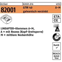 Lindapter GT A MM 24 galvanisch verzinkt, mittel ** S