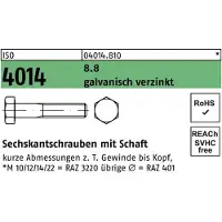 Reyher ISO 4014 - Stahl 8.8 verzinkt - M 12x240 - Sechskantschrauben mit Schaft