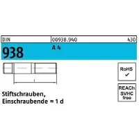 F. REYHER Nchfg. GmbH & Co. KG Stiftschraube DIN 938 M 12 x 100 A 4