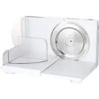 Emerio Schneidemaschine – 100 W – Schnittstärke 0–17 mm – Edelstahlmesser – rutschfest – MS-125000 – Allesschneider – Weiß