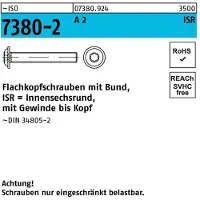 Hörger & Geßler Flachkopfschraube ISO 7380-2 m.Bund/Innensechsrund VG M 8 x 60 -T40 A 2
