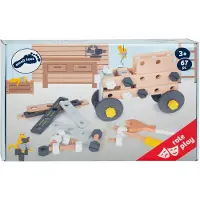 Small Foot baukasten Miniwob junior Holz beige 67 Stück