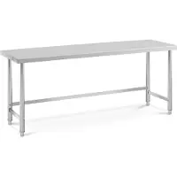 Royal Catering Edelstahl-Arbeitstisch - ECO - 200 x 60 cm - 300 kg -