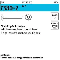 F. REYHER Nchfg. GmbH & Co. KG Flachkopfschraube ISO 7380-2 m.Bund/Innensechskant M 5 x 25 A 2