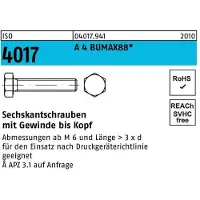 Bufab Sechskantschraube ISO 4017 VG M 8 x 50 A 4 BUMAX88