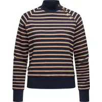 Ragwear Langarmshirt "Sweatshirt Majjorka", Damen, Gr. 4XL, blau (navy), Obermaterial: 85% Baumwolle CO. 15% Polyester PES., oversize, hoch geschlossener Ausschnitt, Shirts Langarmshirt