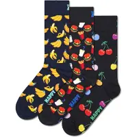 Happy socks Unisex Socken, 3er Pack - Classic, Muster, Baumwollmischung, gemischte Farben