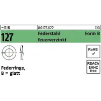 Reyher Federring DIN 127 B 8 Federstahl feuerverz. 1000 Stück