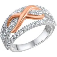 Zeeme Ring 925/- Sterling Silber Zirkonia weiß Glänzend ZEEme Weiß
