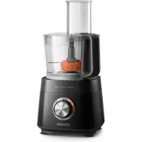 Philips Küchenmaschine Viva Collection, 29 Funktionen, 2.0 L, 2-in-1 Schneidescheibe, 800 W, Schwarz (HR7510/10)