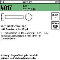 Bufab Sechskantschraube ISO 4017 VG M 6 x 25 8.8 zinkbesch. Gleitmittel flZnnc 480h-L