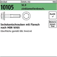 Hörger & Geßler Sechskantflanschschraube R 10105 M 16 x 1,5 x 80 10.9 flZnnc-L