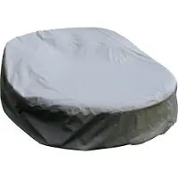 Mehr Garten Schutzhülle Gartenliege | Ø 185 x 50/75 cm | Polyester gewebt Oxford 600D, Farbe: grau