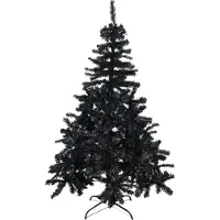 Mojawo Weihnachtsbaum Tannenbaum 120cm inkl Ständer Schwarz künstlich