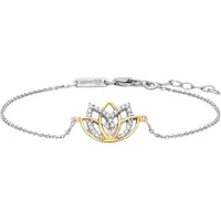 Julie Julsen Armband 925 Silber rhodiniert teils vergoldet Lotusblüte Zirkonia