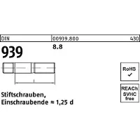 F. REYHER Nchfg. GmbH & Co. KG DIN 939 Stiftschraube M8x90 Stahl 8.8 blank