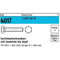 Bufab Sechskantschraube ISO 4017 VG M 8 x 60 A 5