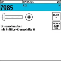 F. REYHER Nchfg. GmbH & Co. KG Linsenschraube DIN 7985 m.Kreuzschlitz-PH M 3 x 22 -H A 2