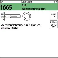 Reyher Sechskantschraube EN 1665 m.Flansch M 6 x 16 8.8 galvanisch verzinkt