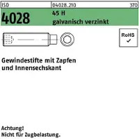 F. REYHER Nchfg. GmbH & Co. KG Gewindestift ISO 4028 Zapfen/Innensechskant M 16 x 70 45 H galvanisch verzinkt