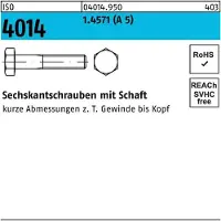 Industrial Quality Supplies Sechskantschraube ISO 4014 m.Schaft M 16 x 60 A 5
