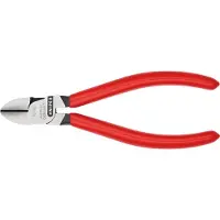 Knipex 70 01 140, Diagonale Zange, 4 mm, Kunststoff, Stahl, Kunststoff, Stahl, Rot, 140 mm