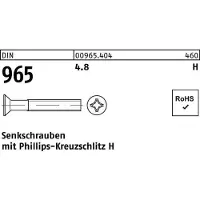 F. REYHER Nchfg. GmbH & Co. KG Senkschraube DIN 965 Kreuzschlitz-PH M 4 x 25 -H 4.8