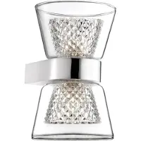 Nova Luce BOCCALE Wandleuchte G9 2-fach Chrom 12x12,6x18cm dimmbar 1300301312