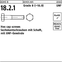Industrial Quality Supplies Sechskantschraube R 83931 m.UNF-Gewinde/Schaft 7/16 x 1 3/4 Grade 8 (10.9)