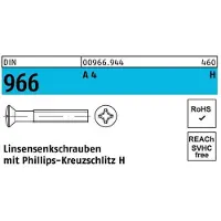 Hörger & Geßler Linsensenkschraube DIN 966 m.Kreuzschlitz PH M 5 x 8 -H A 4