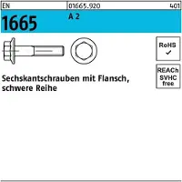 Industrial Quality Supplies Sechskantschraube EN 1665 m.Flansch M 10 x 40 A 2