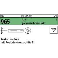 F. REYHER Nchfg. GmbH & Co. KG Senkschraube DIN 965 Kreuzschlitz-PZ M 2,5 x 6 -Z 4.8 galvanisch verzinkt