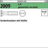 Hörger & Geßler Senkschraube ISO 2009 m.Schlitz M 4 x 10 4.8 galvanisch verzinkt