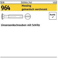 F. REYHER Nchfg. GmbH & Co. KG Linsensenkschraube DIN 964 Schlitz M 6 x 16 Messing galvanisch verchromt