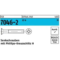 F. REYHER Nchfg. GmbH & Co. KG Senkschraube ISO 7046-2 m.Kreuzschlitz-PH M 4 x 25 -H A 4