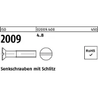 Reyher ISO 2009 - Stahl 4.8 blank - M 20x60 - Senkschrauben mit Schlitz