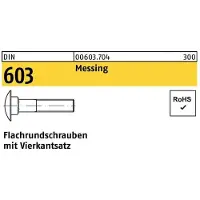 Reyher Flachrundschraube DIN 603 m.Vierkantansatz M 6 x 40 Messing