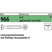 F. REYHER Nchfg. GmbH & Co. KG Linsensenkschraube DIN 966 m.Kreuzschlitz PH M 5 x 80 -H 4.8 galvanisch verzinkt